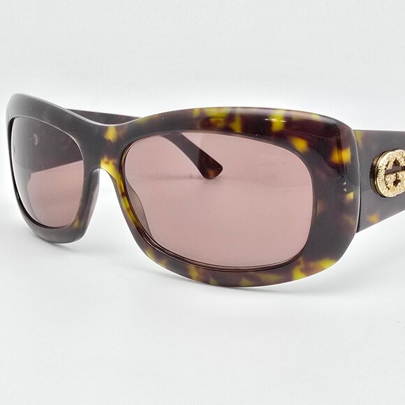 Gucci GG2971/S 086SB Dark Green Havana Frame Grey Lens Sunglasses w/ Case Italy main image 7